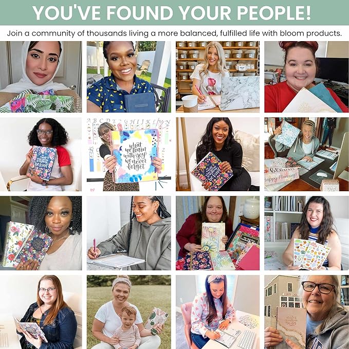 bloom daily planners HARDCOVER 2025-2026 (8.5" x 11") Academic Year Day Planner (July 2025 - July 2026) - Task Goal Organizer - Monthly & Weekly Inspirational Agenda Book - Iridescent Opal