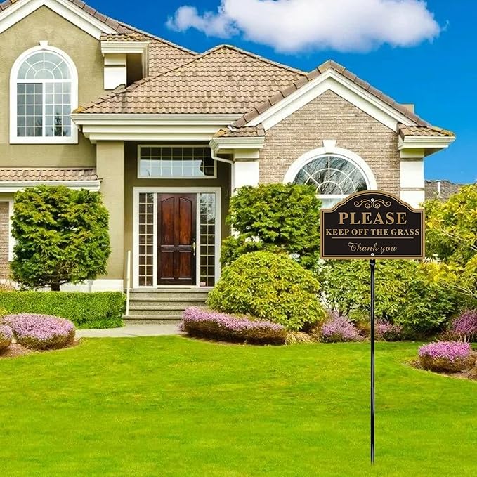 Heavy Duty Metal Sign Stakes, 52 Inch Length, Black Steel, Set of 2 with Hardware