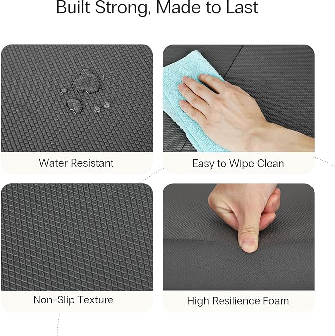 StrongTek 2-in-1 Non-Slip Balance Pad - High-Density Foam Cushion, Supportive Exercise Mat & Knee Pad for Core Training, Yoga, Pilates, Physical Therapy, Stability Training, Stretching, and Rehab
