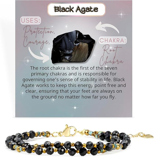 Crystal Beaded Bracelets, Chakra 4mm Natural Stone Beads Bracelets, Gemstone Spiritual Jewelry Gifts for Women