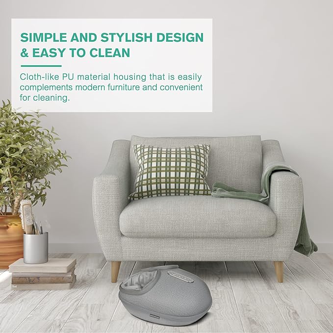 Medcursor Foot Massager Machine with Heat, Shiatsu Deep Kneading, Delivers Relief for Tired Muscles and Plantar, Multi-Level Settings & Adjustable Intensity for Home or Office Use, Gifts for Women Mom