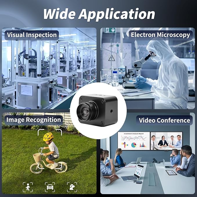 MOKOSE USB Camera 4K, USB3.0 Manual Focus Webcam with 4.2mm Wide Angle Lens, IMX678 1/1.8" 8MP Sensor Support YUY2, Web Camera for Desktop Computer Laptop