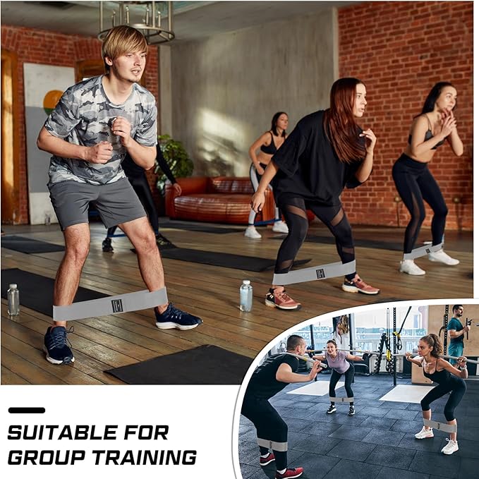 24 Pcs Fabric Resistance Bands for Working Out Strength Exercise Bands for Women Men Resistance Loop for Legs and Butt, Yoga, Pilates, Rehab, Fitness and Home