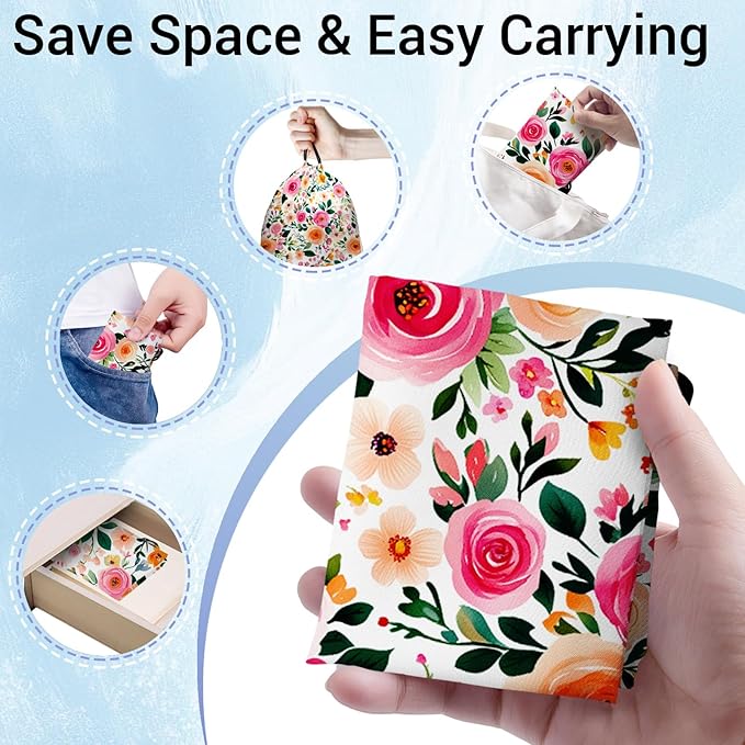 Rose Flower Gymnastics Grip Bag Lightweight Athlete String Bag for Women Gym Dancing Sport