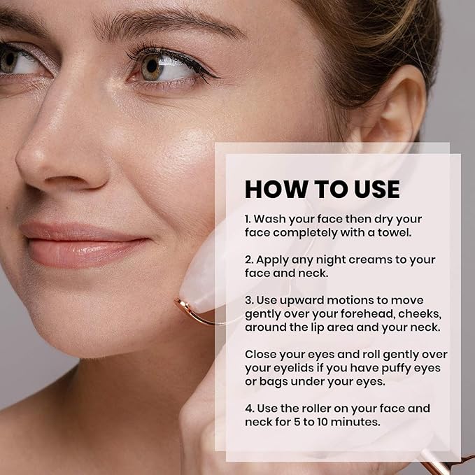 ROSELYNBOUTIQUE Gua Sha Facial Tools & Face Roller Original Face Massager for Puffiness Wrinkless Skin Care Routine - Self Care Gift for Men Women (Pink)