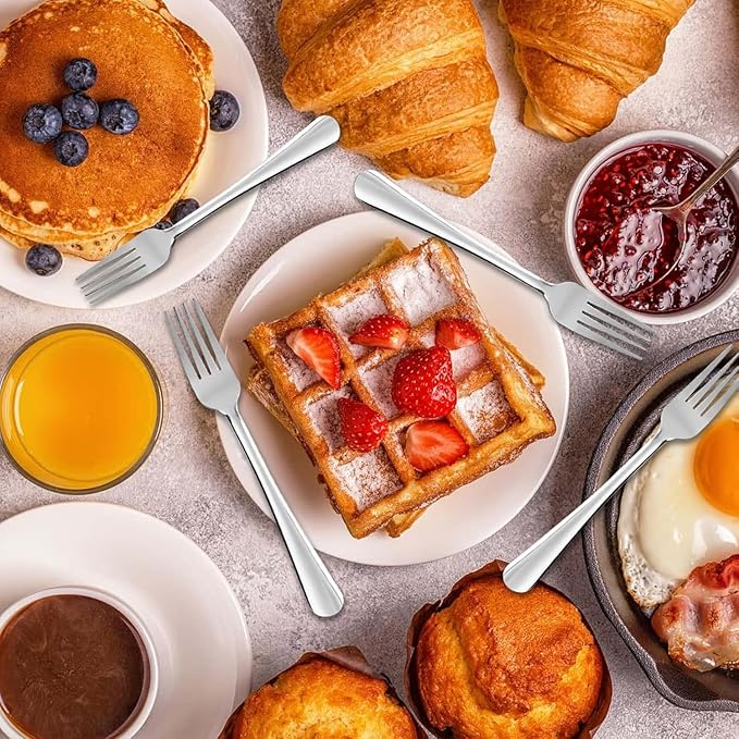 36 PCS Dinner Fork Set - Stainless Steel Silverware Fork 7.1 Inch with Dishwasher Safe Flatware Forks for 36,Table Forks for Home,Kitchen or Restaurant