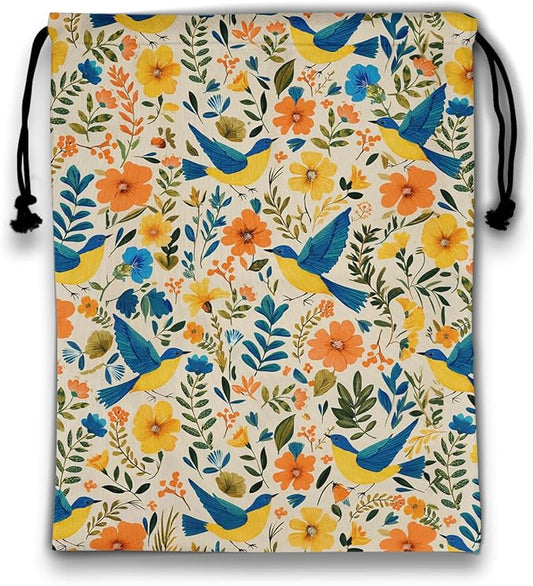 Wildflower Birds Gymnastics Grip Bag Small Adjustable Athlete String Bag for Gym Sports Grip