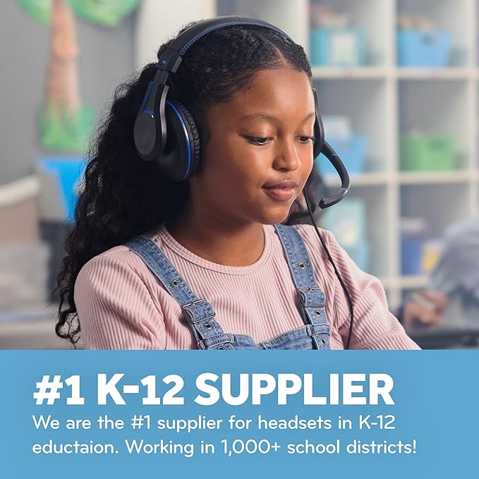 ThinkWrite Technologies / TWT Audio Duro, TW210 (2nd Gen) | Premium Over-Ear Wired Black Headset with Noise Reducing Microphone (3.5mm Jack)