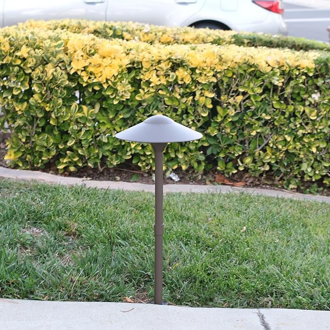 Lumina Lighting® 4W Landscape Lighting 12V Landscape Lights Low Voltage Landscape Path Lights Warm White Waterproof Outdoor Replaceable G4 LED Bulb for Garden Pathway Lawn Yard (Bronze) (2-Pack)