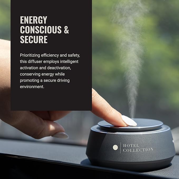 Hotel Collection Chauffeur Car Scent Diffuser Portable Air Freshener Luxury Nebulizing Diffuser Aromatherapy Diffuser for Essential Oils Cordless Super Quiet Device Oil Not Included