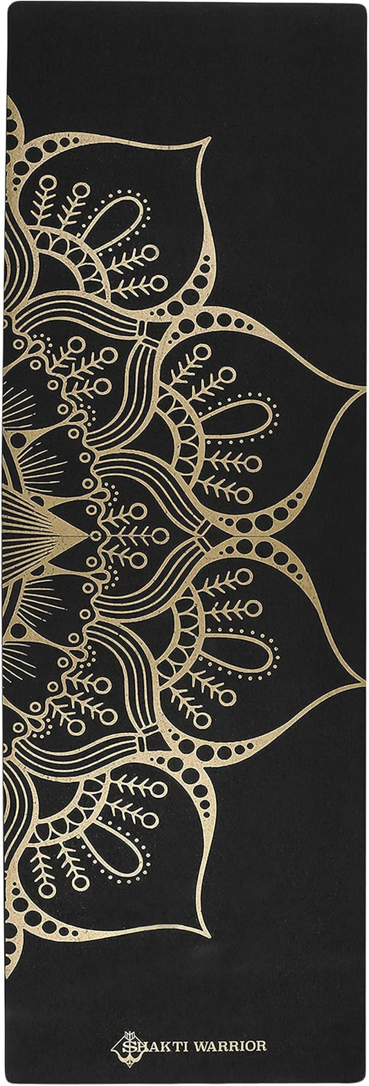 Shakti Warrior Cork Yoga Mat - Artist Designed, Premium Printed Eco-Friendly Non-Slip mat, Great for Regular & Hot Yoga, Pilates, Workouts 72 inch x 24 inch x 3mm Thick