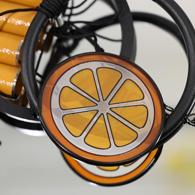 40inch Orange Wind Chimes for Outside,Large Glass Wind Chimes with 5 Heavy Tubes for Outdoor,Patio,Garden Hanging Decor,Mom Gifts for Women,Grandma,Orange