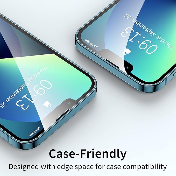 ImpactStrong Shatterproof Tempered Glass Screen Protector for iPhone 13 Pro Max [Easy Installation Frame] [Bubble Free] [9H Hardness] [Full Coverage] Case Friendly, 6.7 Inch - (3-Pack)