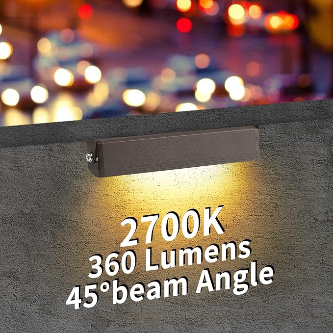 4-Packs 3W 7 Inch LED Hardscape Paver Lighting,12V AC/DC Low Voltage Retaining Wall Lights,LED Landscape Lighting,2700K Soft White Outdoor Step Light,50,000 Hours Lifespan