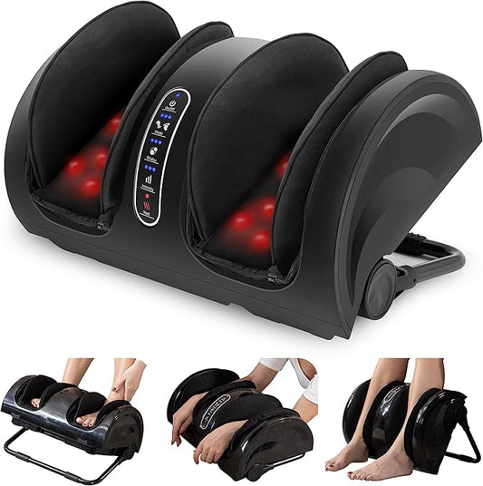 Snailax Foot Massager with Heat, Shiatsu Feet and Calf Massager Machine for Plantar Fasciitis, Neuropathy, Improve Circulation, Foot Leg Massager, Gifts(Without Remote Control)