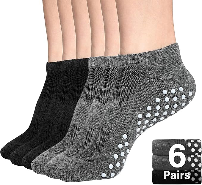 DIBAOLONG Womens & Mens Low Cut Socks, 6-Pair Ankle No Show Athletic Short Cotton Socks
