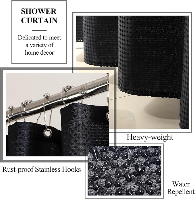 21 Pcs Bathroom Accessory Set with Waterproof Shower Curtain and Non Slip Mat,Resin Bath Set with Toothbrush Holder and Lotion Soap Dispenser,Bathroom Countertop Organizer Set for Home Apartment