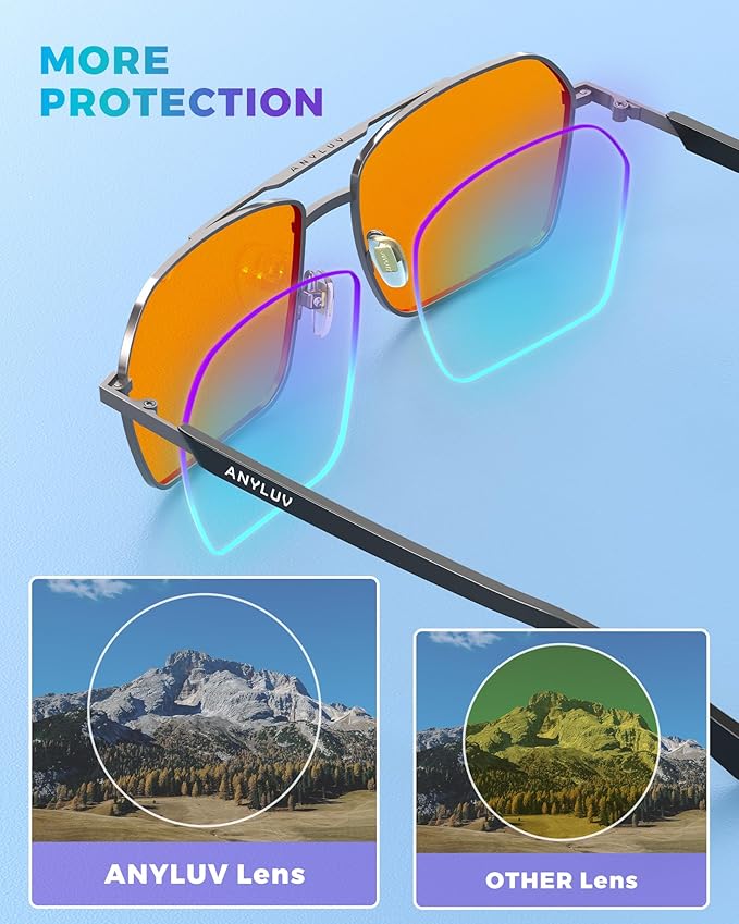 ANYLUV Blue Light Glasses Men/Women, Blue Light Blocking Glasses, Computer Screen Blocker Eyes Protection Glasses
