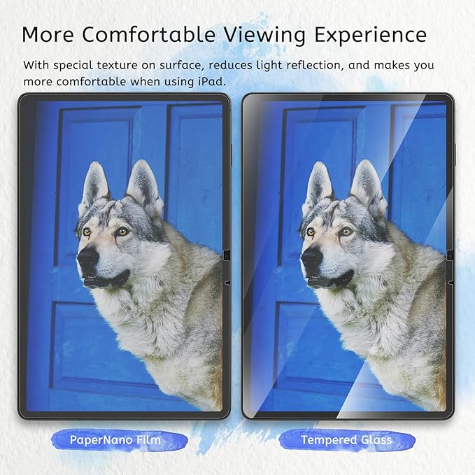 MOBDIK 2 PACK Paper Screen Protector Compatible with Samsung Galaxy Tab S11 / S10 Lite / S10 FE / S9 / S9 FE / S8 / S7 11 inch, Anti Glare, Touch Sensitivity, with Easy Installation Kit, Like Writing on Paper