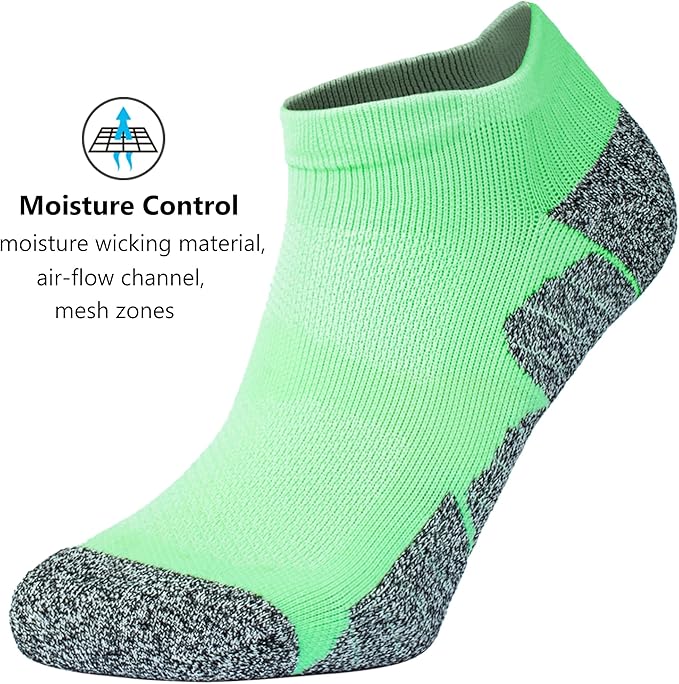 CWVLC Unisex Cushioned Compression Athletic Ankle Socks Multipack