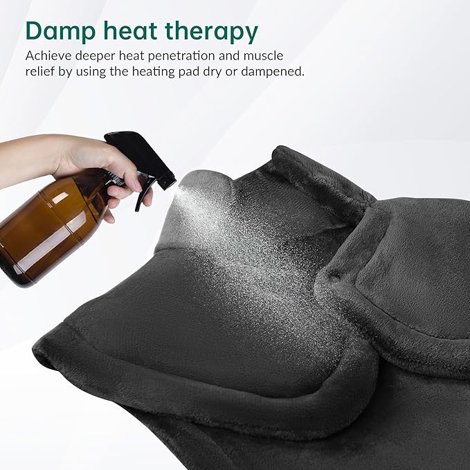 Heating Pad for Neck and Shoulders and Back, Heated Pad for Back Pain Relief, Extra Large Heat Pad, Machine Washable Father Husband,Gifts for Dad Men Mom Women