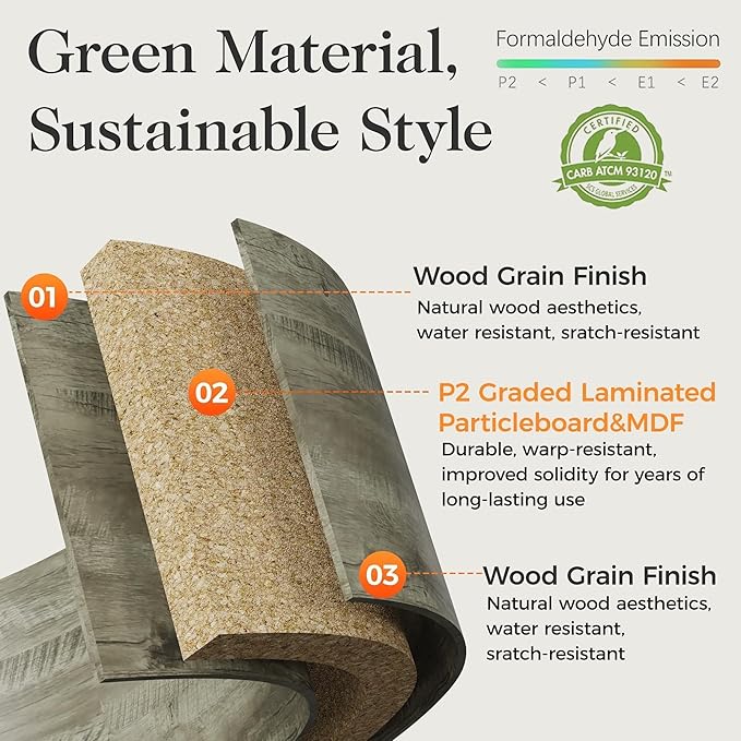 RoyalCraft TV Stand for 65+ Inch TV: Farmhouse Entertainment Center with Storage, Wood TV Console Cabinets with Sliding Barn Door, Tall Media with Adjustable Shelves for Living Room, Light Grey