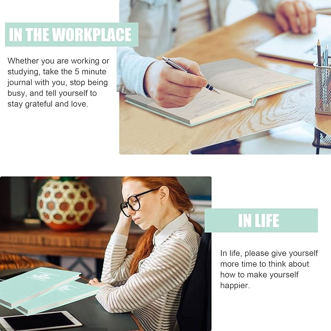 Gratitude Journal Daily Affirmations with Simple Guided Format-Undated Life Planner, Daily Planner, for You More Happiness, Positivity, Affirmation, Mindfulness&Self Care(Wathet Blue)