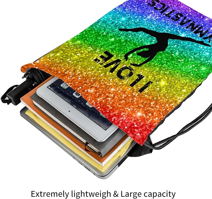 Gymnastics Drawstring Backpack Gym String Bag Drawstring Sackpack Sport For Womens Mens