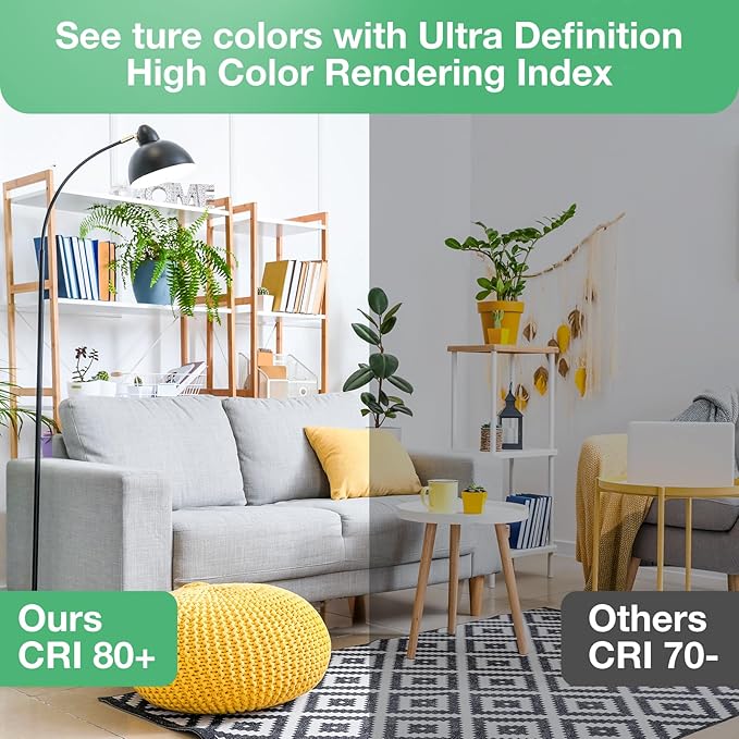 A19 LED Light Bulbs, 100 Watt Equivalent LED Bulbs, Daylight 5000K, 1500 Lumens, E26 Standard Base, Non-Dimmable, 13W Bright White LED Bulbs for Bedroom Living Room Home Office, 3 Pack