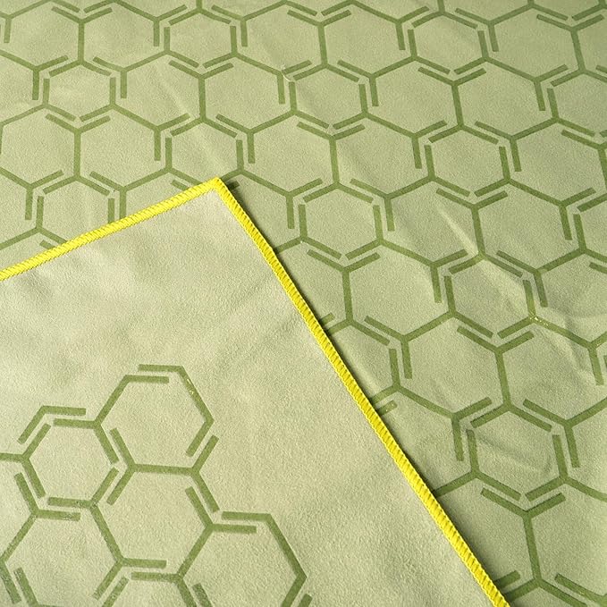 Eunzel Yoga Towel for Hot Yoga,Non-Slip Double Sided Silicone Grip Towel Absorbent Microfiber Towel for Hot Yoga, Vinyasa and Power 26.5"x72", Olive