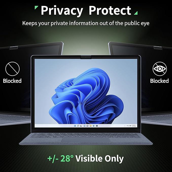 Nano Privacy Screen Protector for Microsoft Surface Pro 7+/7/6/5/4/3 - 12.3 In Reusable Surface Pro 7 Screen Protector Anti Glare Film, Anti Blue Light Filter, Removable Shield, Bubble Free Guard