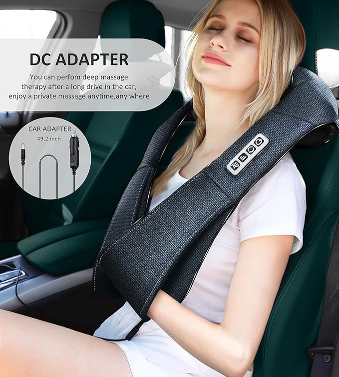 Mo Cuishle Shiatsu Neck and Back Massager with Heat – Deep Kneading for Shoulder and Neck – Ideal Gift for Men, Women, Mom, Dad Him & Her – Perfect for Christmas, Mother's Day, Father's Day, Birthdays