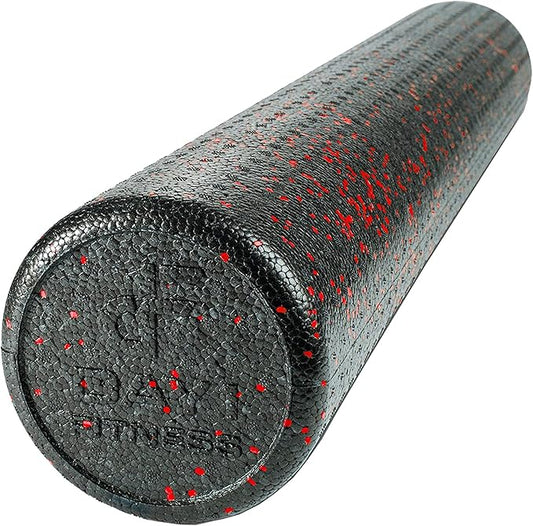 Day 1 Fitness High-Density Round Foam Rollers - 4 Size and 8 Color Options - Massage Rollers for Stretching, Deep Tissue and Myofascial Release