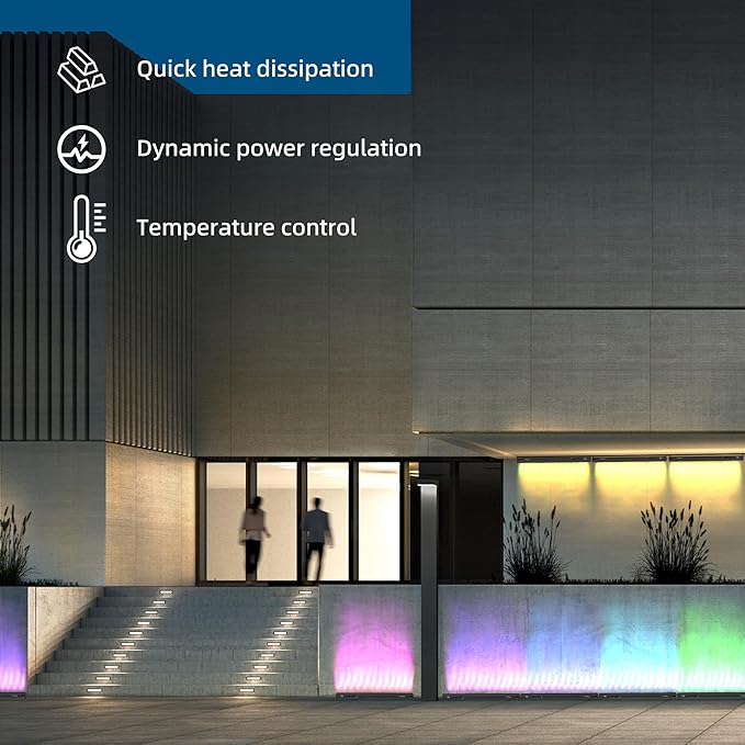 LED Stage Wash Light Bar - 150W DJ Light Bar with RGBW High-Lighted & RGB Aura Effect - Uplights for Events with DMX Control,Sound Activated,Auto Play, Master Slave for Event Party Church Wedding