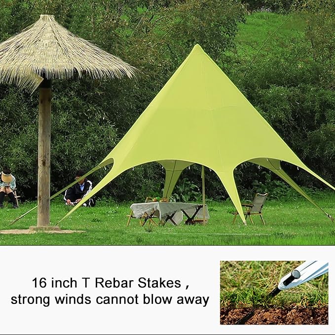 20 Pack Rebar Stakes 16 Inch Steel Ground Anchors 1/2 Inch Diameter Metal Landscape Stakes Heavy Duty Landscaping Edging Anchoring Spikes for Speed Bump, Paver Curb, Tent, Artificial Grass and Timber