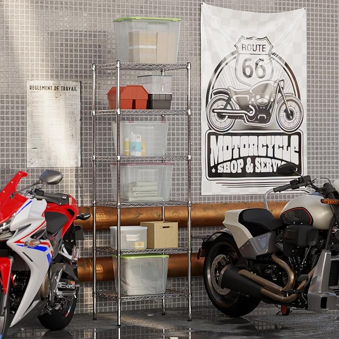 18" Deep x 24" Wide x 74" Height Wire Shelving Kit | 6-Tier | NSF Commercial Storage Rack Unit