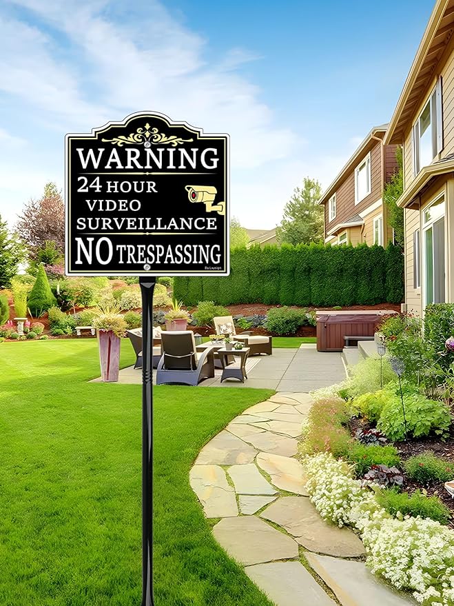 Heavy Duty Metal Yard Sign Stakes, Black, 36 Inch Length, Outdoor Lawn Sign Posts with Hardware, 2 Pack