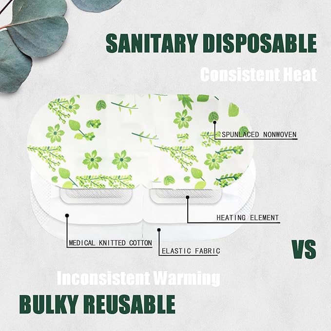 Disposable Steam Eye Mask 9 Pack - Heated Eye Compress for Dry Eyes, Eye Strain & Puffiness Relief, Sleeping Mask for Travel, Airplane, Spa, Night Use, Relaxing Gift