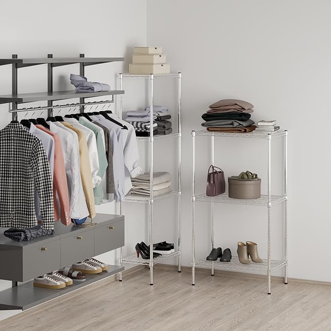 18" Deep x 30" Wide x 54" Height Wire Shelving Kit | 3-Tier | NSF Commercial Storage Rack Unit