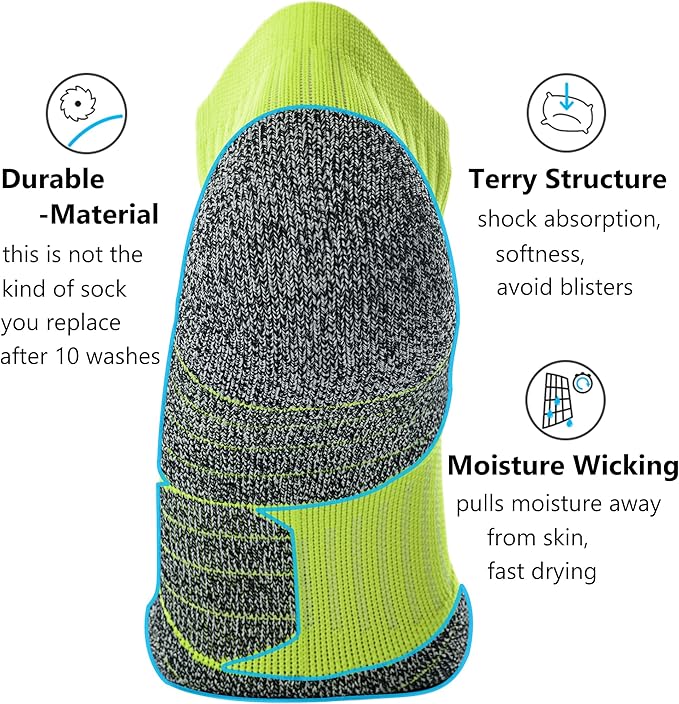 CWVLC Unisex Cushioned Compression Athletic Ankle Socks Multipack