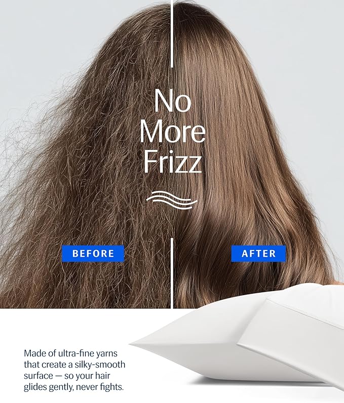 REST® Evercool®+ Cooling Pillowcases King - 2 Pillowcases for Sensitive Skin, Silver Infused Fabric for Hygienic Sleep, Silky Smooth for Curly Hair, High Elastic for Snug Fit (19x35 inches)