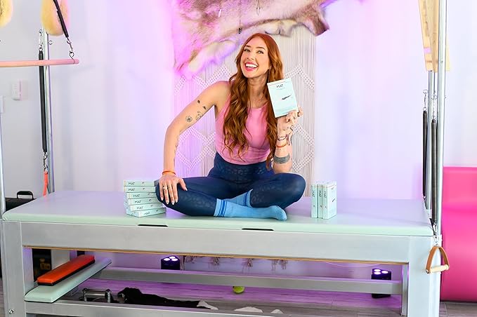 OnlinePilatesClasses Mat Pilates Workout Planner with Video Tutorials, 59 All-Level Exercise Flash Cards Ideal for Yoga, Abs, Core Workouts and Fitness Enthusiasts, No Equipment Needed