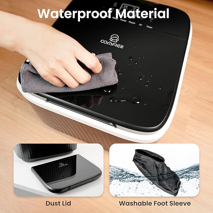 COMFIER Foot Massager with Heat, Shiatsu Foot Massager Machine for Neuropathy Plantar Fasciitis, Squeeze & Rolling Foot Massage, Remote Control & Piano-Key Button