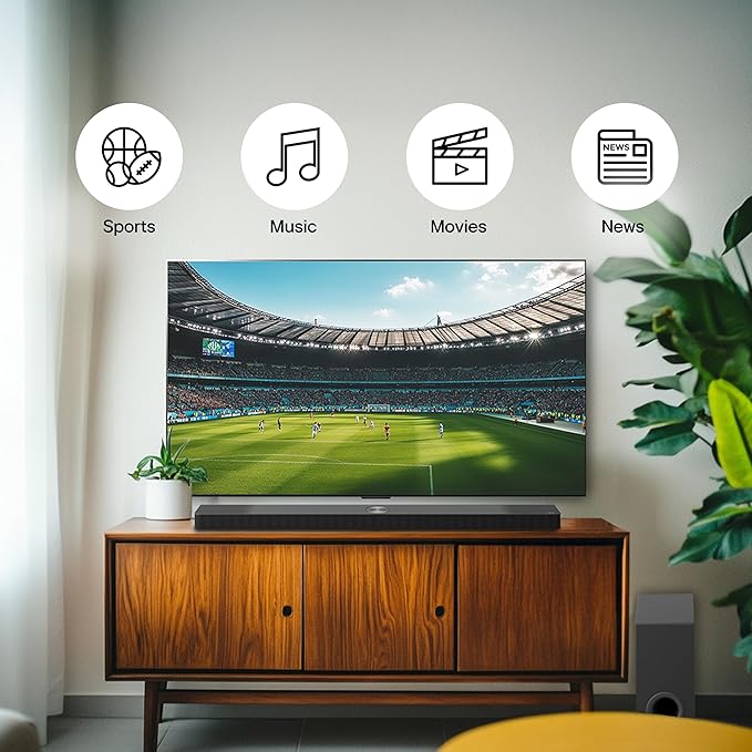 LG S40TR 4.1 ch. Home Theater Soundbar with Rear Surround Speakers and Wireless Subwoofer, Wow Interface, Dolby Audio, AI Sound Pro, 2024 Model, Amazon Exclusive