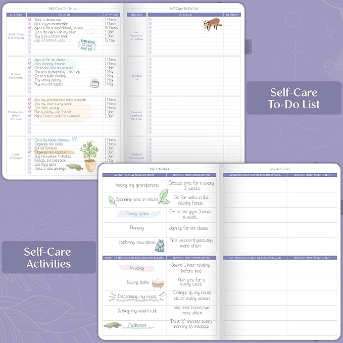 Legend Self-Care Journal – Guided Daily Reflection Notebook for Mental & Physical Health – Mood & Personal Development – 3-Month, 7x10” (Lavender)