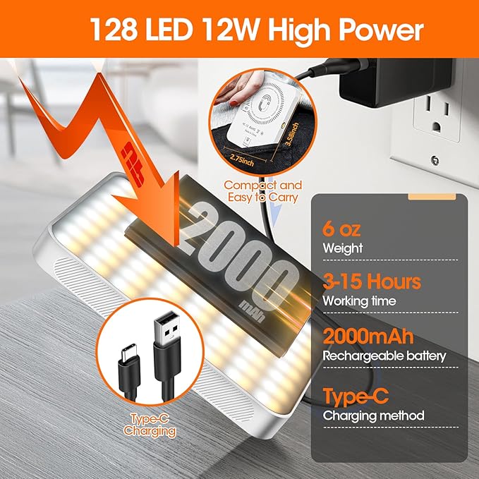 Magnetic Selfie Light, Portable Phone Light Clip, Rechargeable Ring Light for Video Recording, Conference, Live Streaming, TikTok, Makeup, Compatible with iPhone, Laptop, and Camera, White