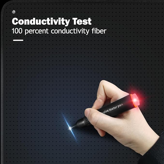 Grounding Mat for Bed Grounding Pad for Better Sleep Energy Wellness Grounding Bed Mat Carbon Fiber and PU with Grounding Cord 27"x78"