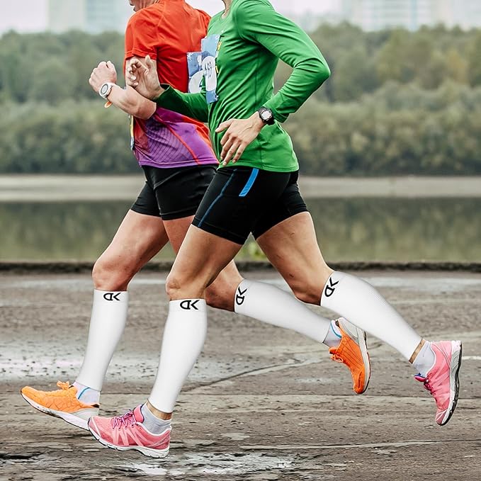 CHARMKING Calf Compression Sleeve for Women & Men Circulation (3 Pairs) 15-20 mmHg is Best Support for Running Cycling