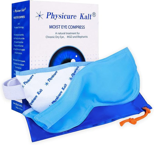 Heated Eye Mask | Moist Heat Eye Compress Relief for Dry Eyes, Imitated, Pink Eyes | Microwave Activated Dry Eye Therapy Mask