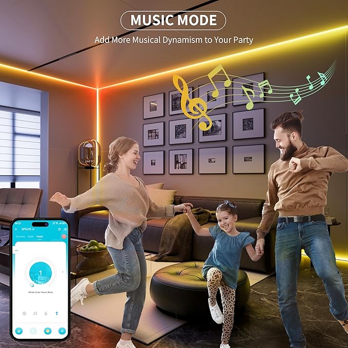 MIWISE RGB Smart IC COB LED Strip Light,20ft Color Chasing Flexible LED Tape Light,WS2811 Addressable RGB Strip with APP Control/Music Mode,Work with Alexa/Google,for Party/Home DIY Lighting Projects